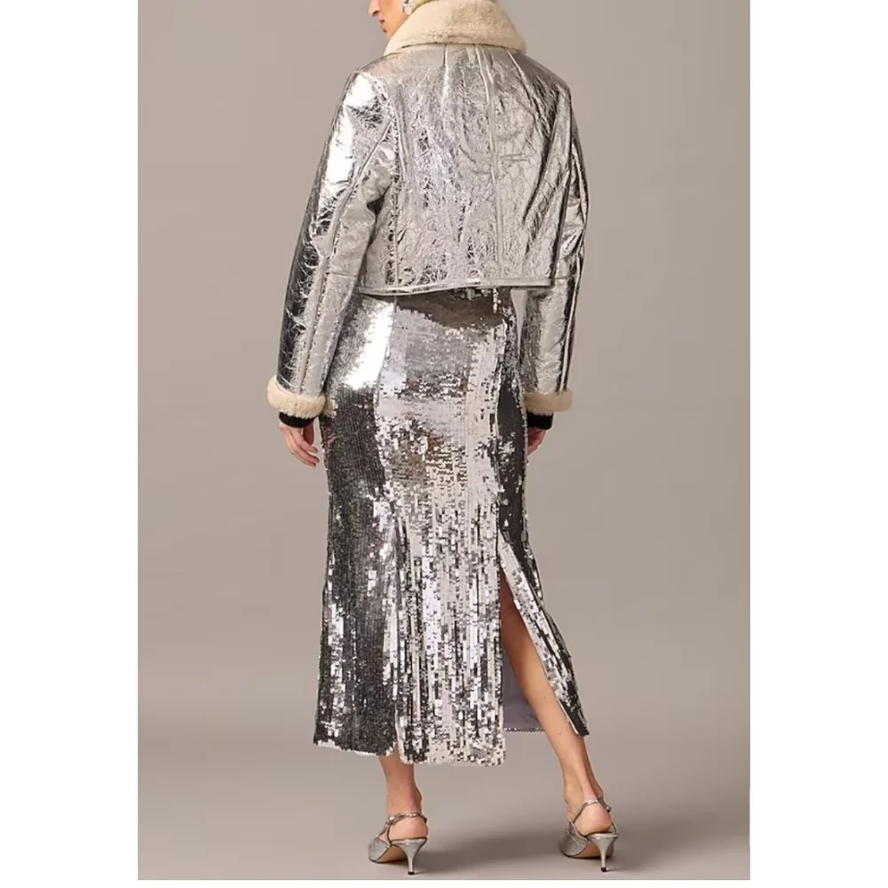 NWOT J.Crew Collection sequin slip skirt